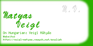 matyas veigl business card